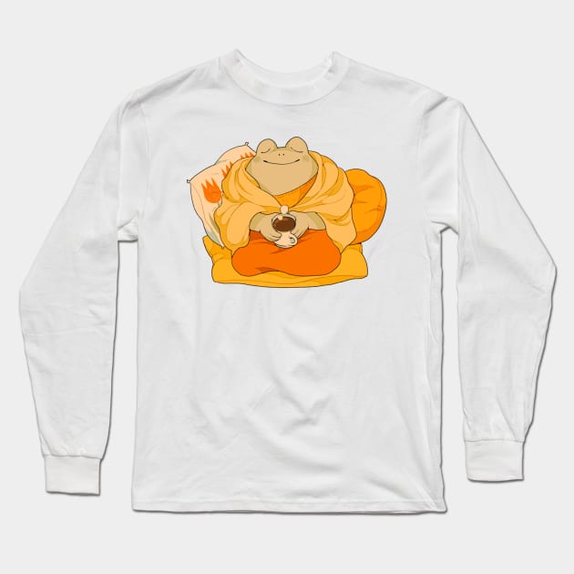 Cosy frog Long Sleeve T-Shirt by PeachyDoodle